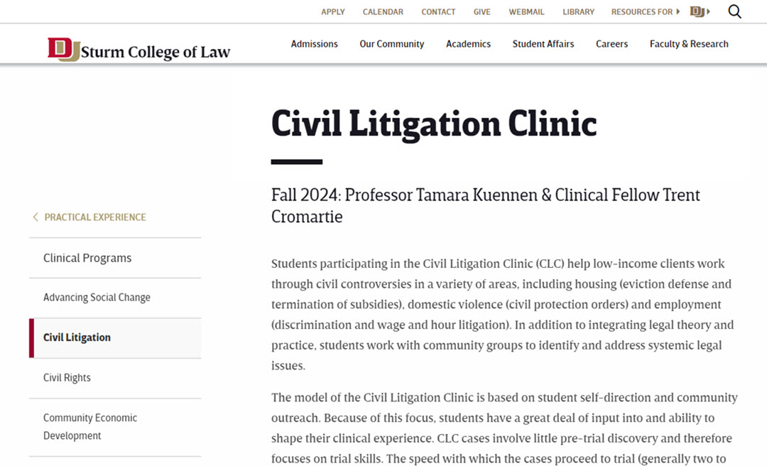 Civil Litigation Clinic